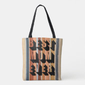 Beste moeder ooit gedurfde typografie 70s retro st tote bag (Achterkant)