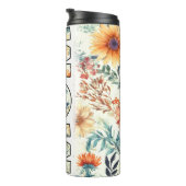 Beste Moeder Ooit gele bloemen Thermosbeker (Geroteerd rechts)