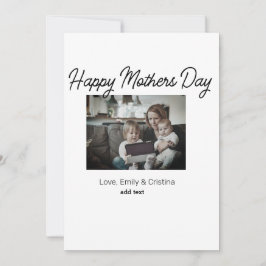 Beste moeder ooit gelukkige moederdag foto naam to feestdagenkaart
