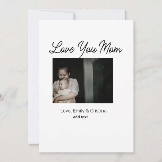 Beste moeder ooit gelukkige moederdag foto naam to feestdagenkaart (Voorkant)