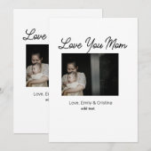 Beste moeder ooit gelukkige moederdag foto naam to feestdagenkaart (Voorkant / Achterkant)