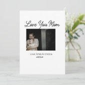 Beste moeder ooit gelukkige moederdag foto naam to feestdagenkaart (Staand voorkant)