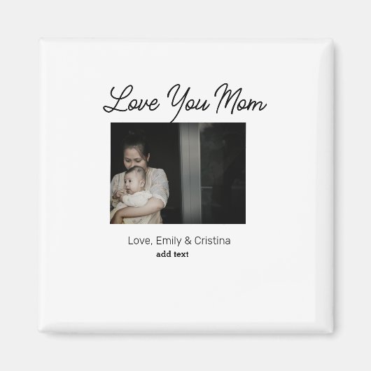 Beste moeder ooit Gelukkige Moederdag Voeg foto na Magneet (Voorkant)