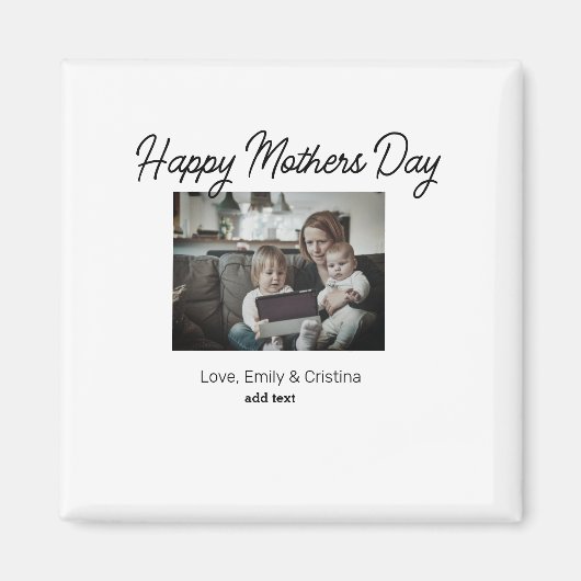 Beste moeder ooit Gelukkige Moederdag Voeg foto na Magneet (Voorkant)