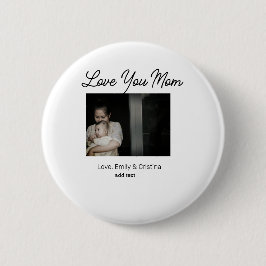 Beste moeder ooit Gelukkige Moederdag Voeg foto na Ronde Button 5,7 Cm