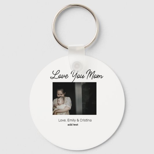 Beste moeder ooit Gelukkige Moederdag Voeg foto na Sleutelhanger (Voorkant)