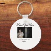 Beste moeder ooit Gelukkige Moederdag Voeg foto na Sleutelhanger (Voorkant)