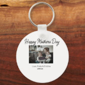 Beste moeder ooit Gelukkige Moederdag Voeg foto na Sleutelhanger (Voorkant)