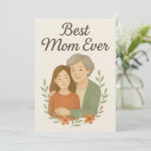 Beste moeder ooit: generaties van liefde feestdagenkaart (Staand voorkant)