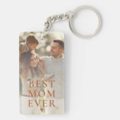 Beste moeder ooit gepersonaliseerd 2 foto's en tek sleutelhanger (achterkant)
