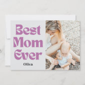 Beste moeder ooit – Gepersonaliseerd Moederdag cad Feestdagenkaart (Voorkant)