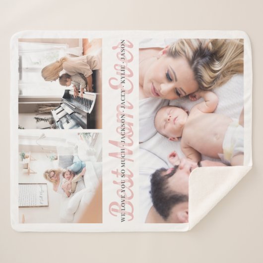 Beste moeder ooit gepersonaliseerd sherpa deken (Voorkant (horizontaal))