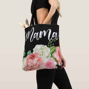 Beste moeder ooit - gepersonaliseerde bloemen cade tote bag
