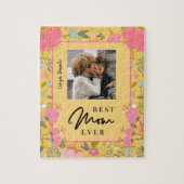 Beste moeder ooit gepersonaliseerde familiefoto en legpuzzel (Verticaal)