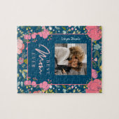 Beste moeder ooit gepersonaliseerde familiefoto en legpuzzel (Horizontaal)