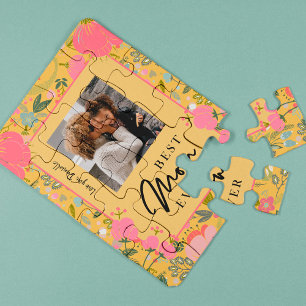 Beste moeder ooit gepersonaliseerde familiefoto en legpuzzel