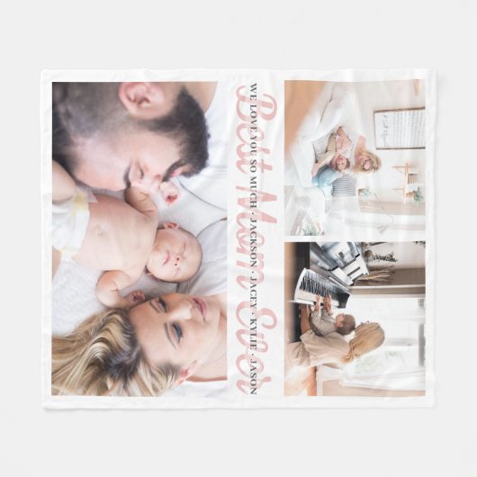 Beste moeder ooit gepersonaliseerde fleece deken (Voorkant (Horizontaal))