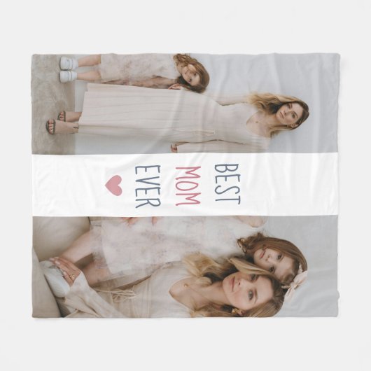 Beste moeder ooit gepersonaliseerde fleece deken (Voorkant (Horizontaal))