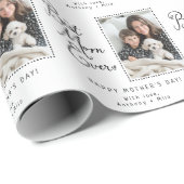 Beste moeder ooit gepersonaliseerde foto Moederdag Cadeaupapier (Rol Hoek)