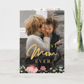 Beste moeder ooit gepersonaliseerde foto Moederdag Feestdagen Kaart (Voorkant)