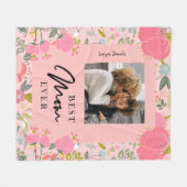 Beste moeder ooit gepersonaliseerde foto-Moederdag Fleece Deken (Voorkant (Horizontaal))