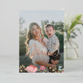 Beste moeder ooit gepersonaliseerde foto-Moederdag Folie Feestdagenkaart (Staand Voorkant)