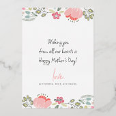 Beste moeder ooit gepersonaliseerde foto-Moederdag Folie Feestdagenkaart (Achterkant)