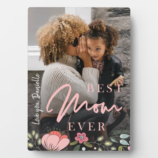 Beste moeder ooit gepersonaliseerde foto-Moederdag Fotoplaat (voorkant)