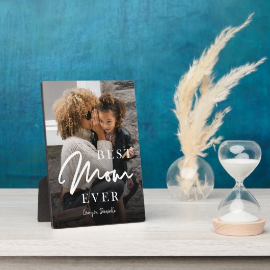Beste moeder ooit gepersonaliseerde foto Moederdag Fotoplaat (Zijkant)