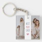 Beste moeder ooit - gepersonaliseerde foto Sleutel Sleutelhanger (voorkant)