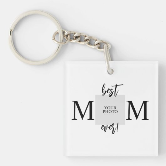 Beste moeder ooit gepersonaliseerde Moederdag acry Sleutelhanger (voorkant)
