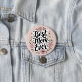Beste moeder ooit gepersonaliseerde Moederdag Ronde Button 7,6 Cm (In situ)