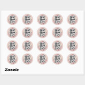 Beste moeder ooit gepersonaliseerde Moederdag Ronde Sticker (Vel)