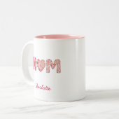 Beste moeder ooit | Gepersonaliseerde Moederdag Tweekleurige Koffiemok (Voorkant links)