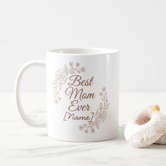 Beste Moeder Ooit Gepersonaliseerde Mok (Met donut)