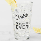 Beste moeder ooit gepersonaliseerde naam glas