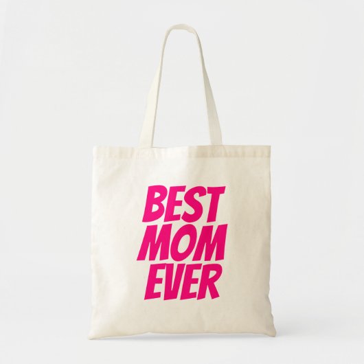 Beste moeder ooit gepersonaliseerde tekst hot roze tote bag (Voorkant)