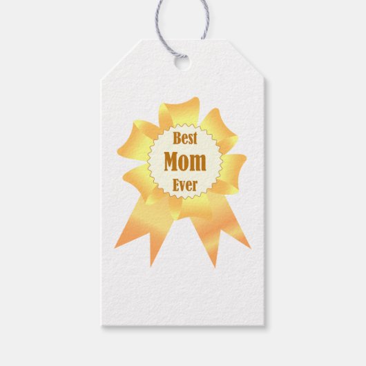 Beste moeder ooit Golden winner award lint Cadeaulabel (Voorkant)