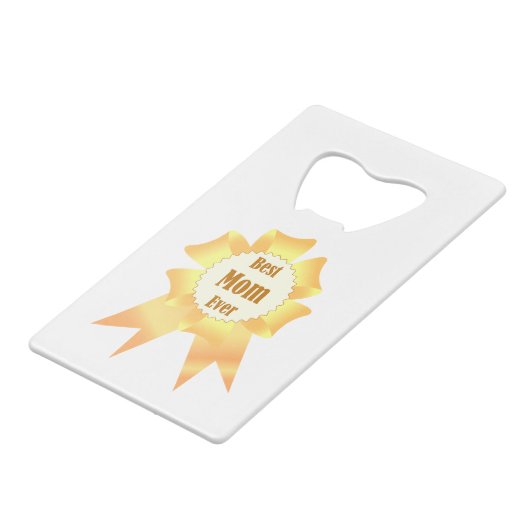 Beste moeder ooit Golden winner award lint Creditkaart Flessenopener (Voorkant Gekanteld)