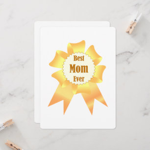 Beste moeder ooit Golden winner award lint Kaart