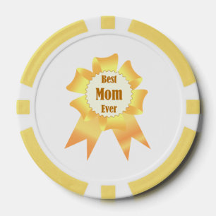 Beste moeder ooit Golden winner award lint Poker Chips