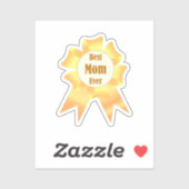 Beste moeder ooit Golden winner award lint Sticker (Vel)