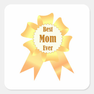 Beste moeder ooit Golden winner award lint Vierkante Sticker