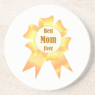 Beste moeder ooit Golden winner award lint Zandsteen Onderzetter