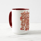 Beste moeder ooit Goud 3D-ontwerp | Elegante Moede Mok (Voorkant links)