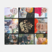 Beste Moeder Ooit Gouden Fotocollage Geschenk Flee Fleece Deken (Voorkant (Horizontaal))