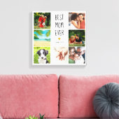 Beste Moeder Ooit Gouden Hart 7 Foto Collage Canvas Afdruk (Insitu (Woonkamer))