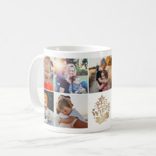 Beste moeder ooit gouden letters 9 foto collage ma koffiemok