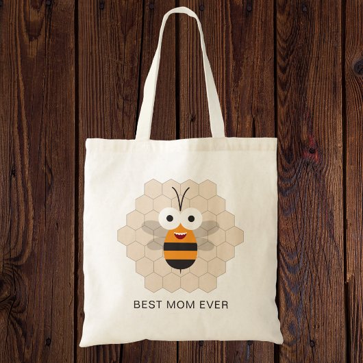 Beste moeder ooit grappige cute honingbij bijenkor tote bag