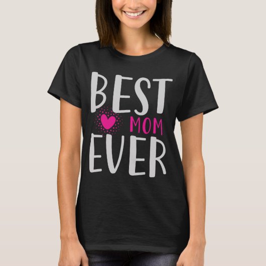 Beste Moeder Ooit Grappige Roze Hart Moederdag Cad T-shirt (Voorkant)